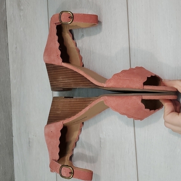 Lucky Brand Womens Jebelle Ankle Suede Strap Wedge Sandals shoes sz 9.5M - Picture 10 of 13